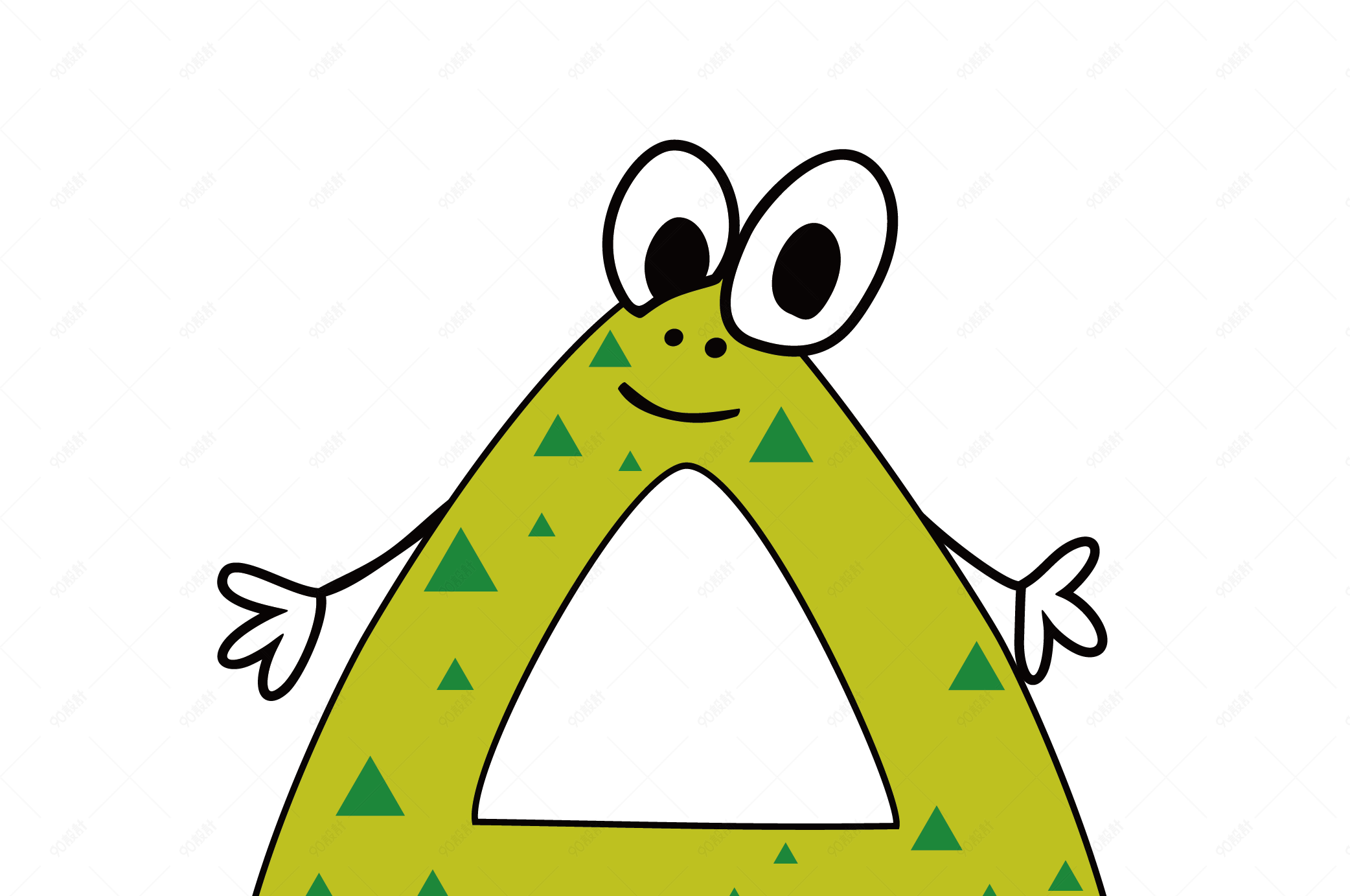 卡通英文字母字体a