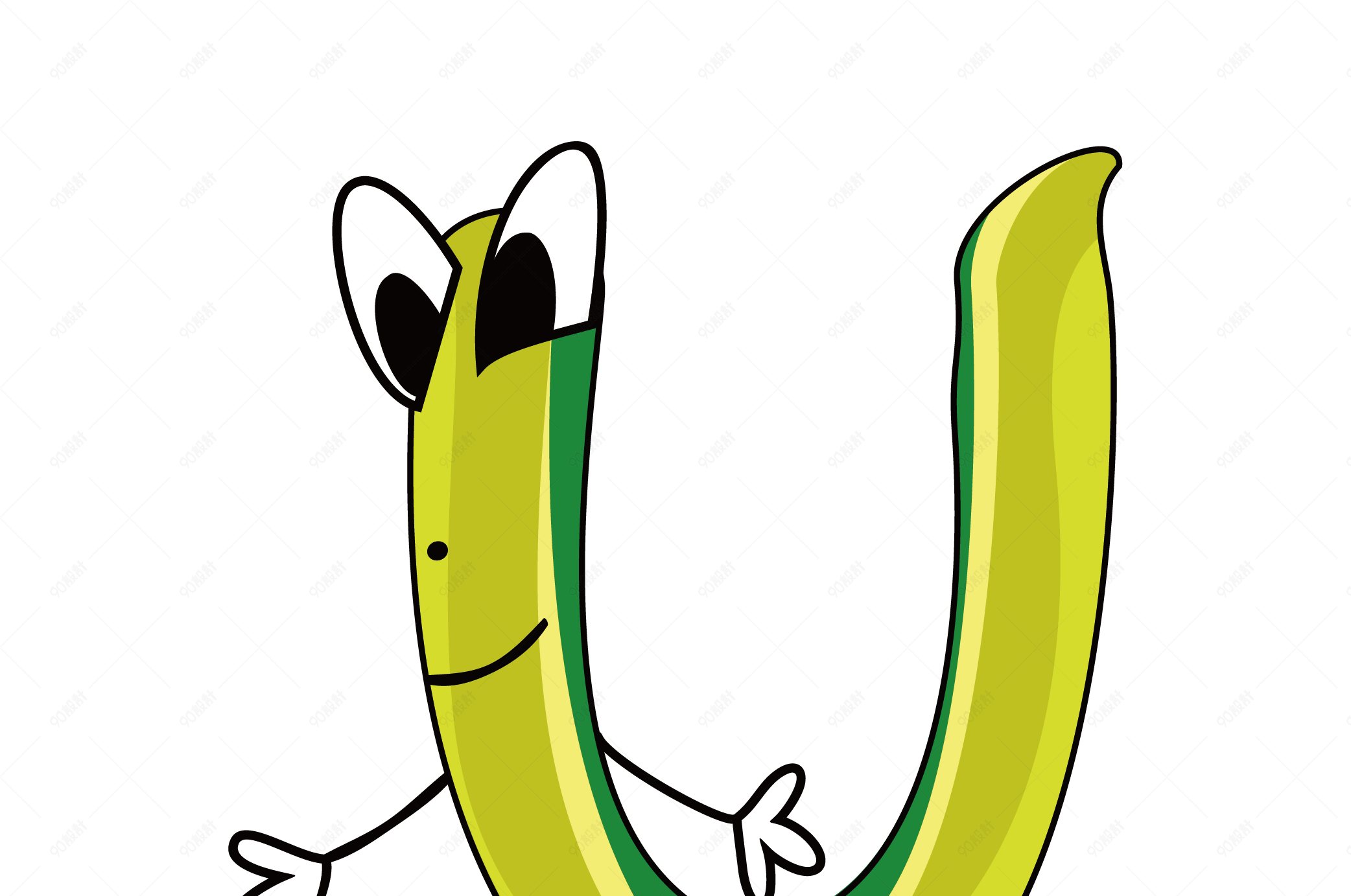 卡通英文字母字体u【免抠元素png】-90设计网