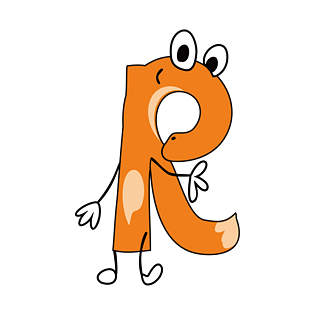 卡通英文字母字体r