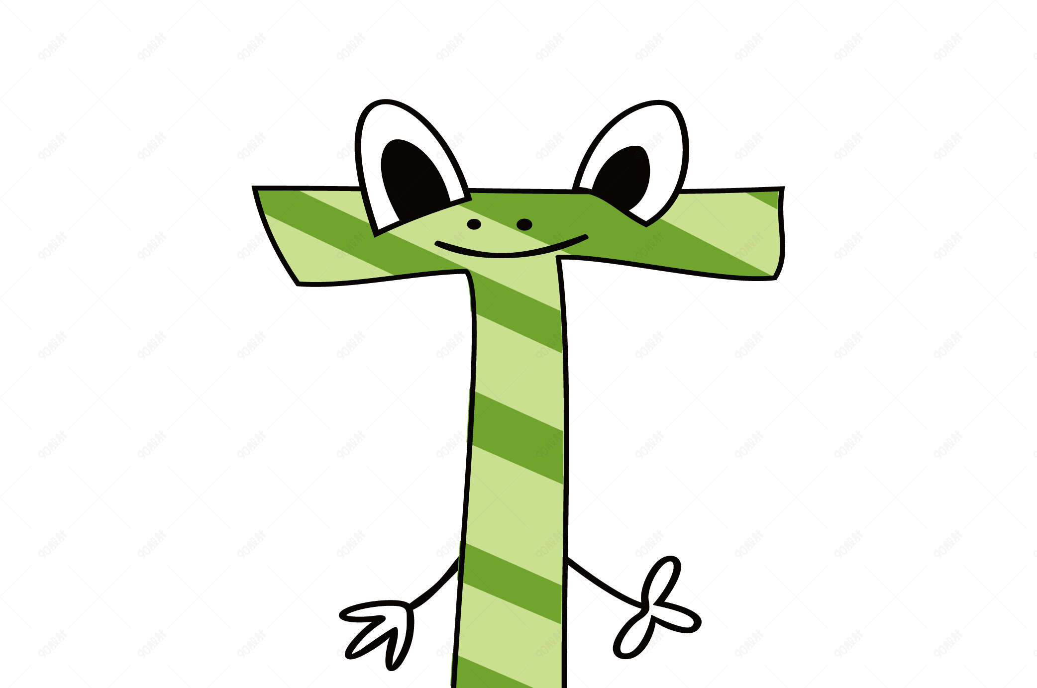 卡通英文字母字体t