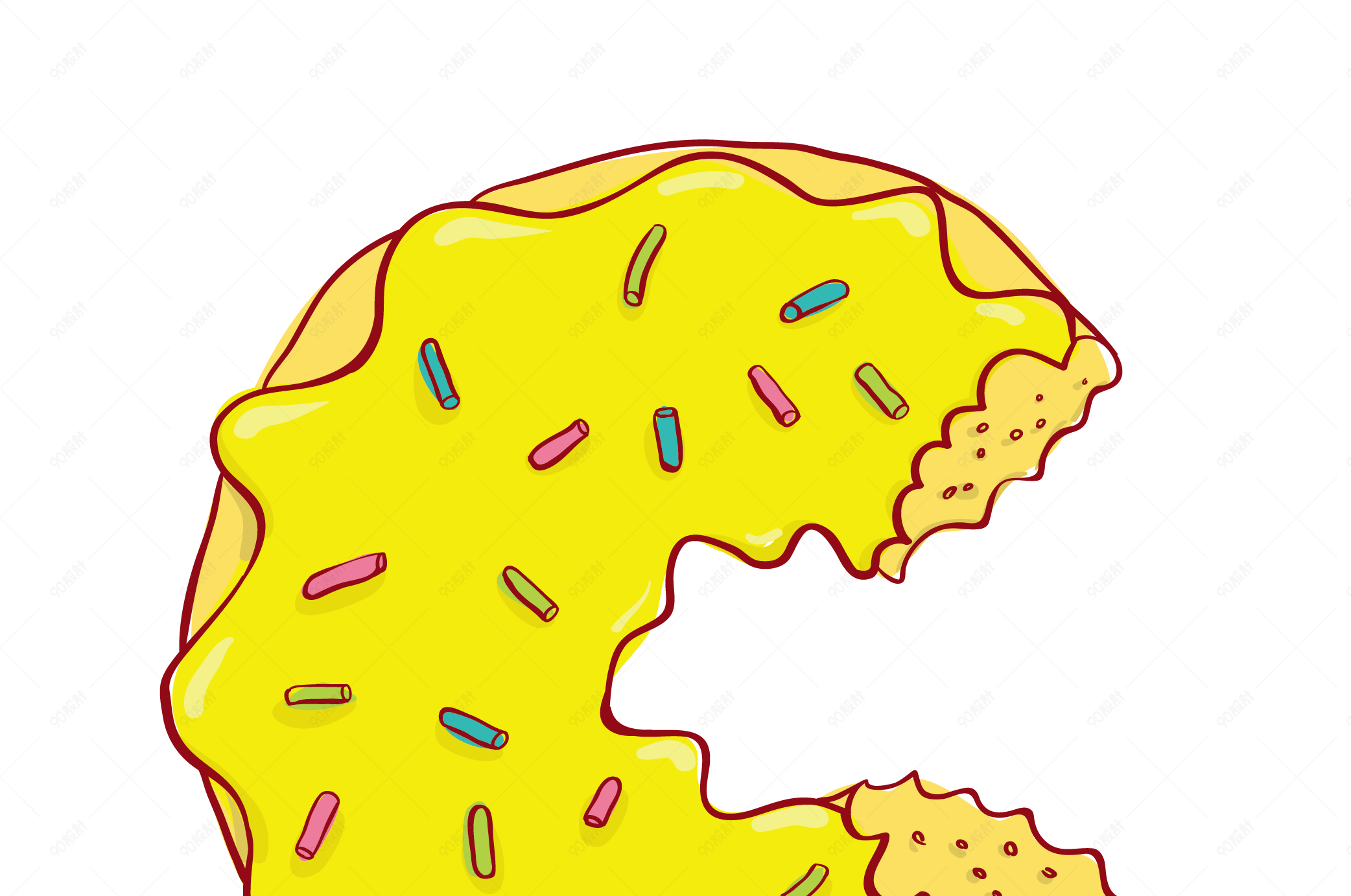 彩色卡通英文字母c