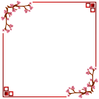 边框桃花图片大全