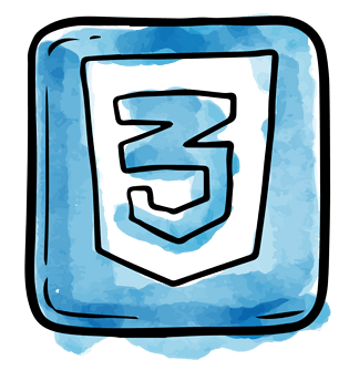 手绘水彩社交按钮