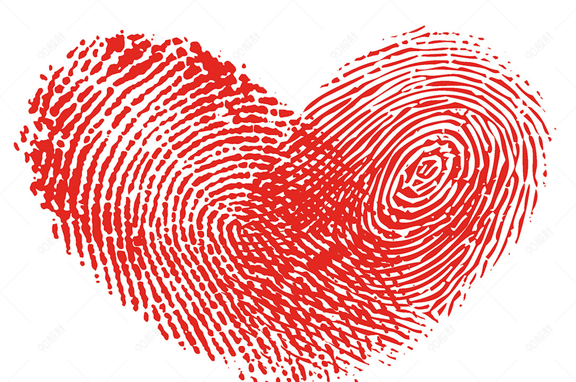 爱心手指印