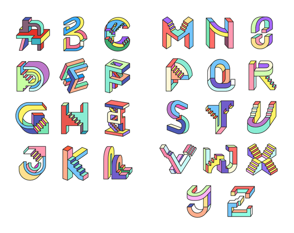 立体字母