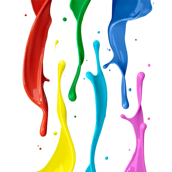 5种喷溅的彩色油漆