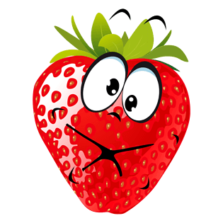 卡通搞怪草莓