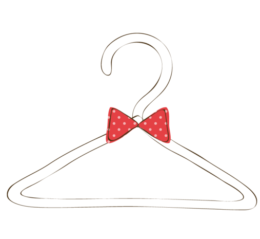 清新简笔画卡通衣架