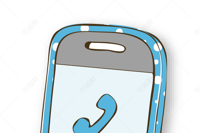 卡通清新简笔画手机