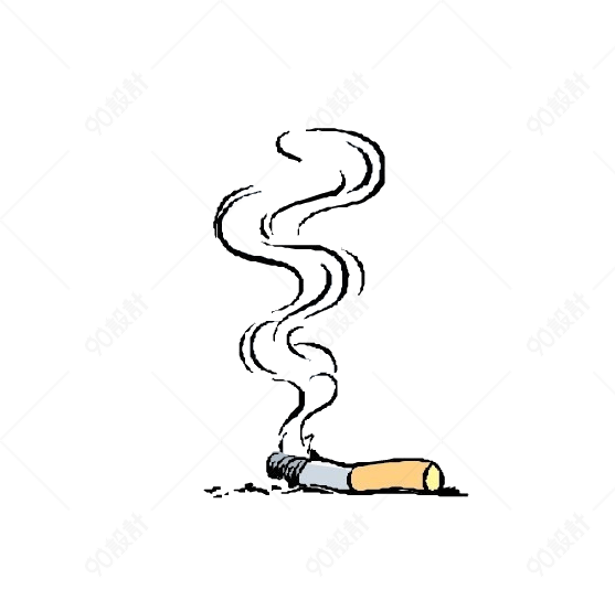 卡通清新烟头