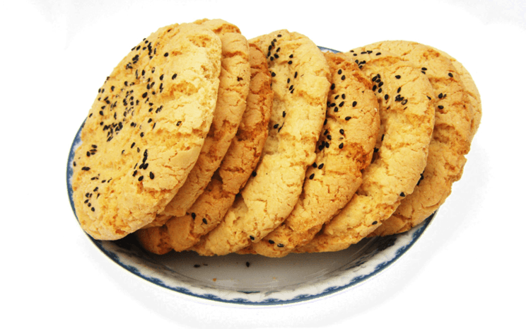 黄色圆形饼干
