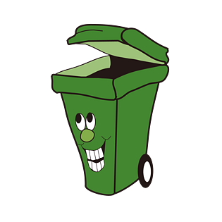 创意绿色垃圾桶