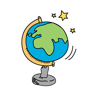 地球仪手绘图片大全