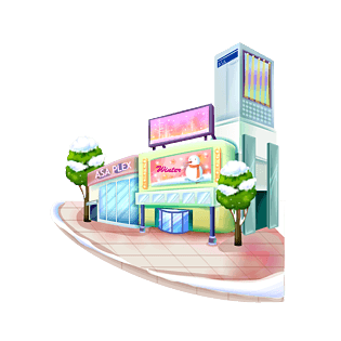 卡通手绘商业街