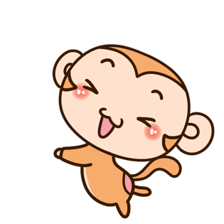 可爱的小猴子 卡通手绘