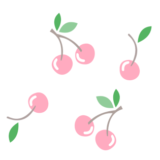 樱桃 可爱卡通图案 萌 q版风格