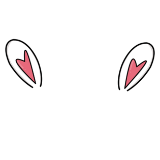 兔子耳朵 可爱卡通图案 萌 q版风格