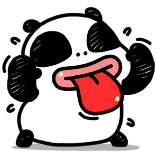 卡通黑色吐舌头小狗pngpsd2000*2000长舌头的怪兽矢量素材pngpsd2000*