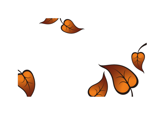 卡通秋天树叶落叶