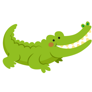 卡通 插画 母婴背景素材 鳄鱼