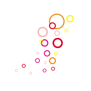 大小不一的彩色圆圈