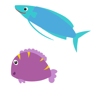 两条鱼的动画片图片