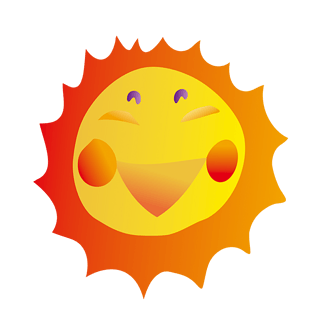 清新元旦快乐开心吹喇叭的小朋友插画pngpsd2000*2000开口笑红色透明