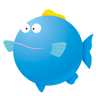 卡通蓝色海底鱼