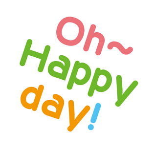 卡通快乐一天英文艺术字体