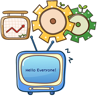 pngpsd2000*2000卡通小电视机标题pngpsd2000*2000手绘卡通电视机优惠