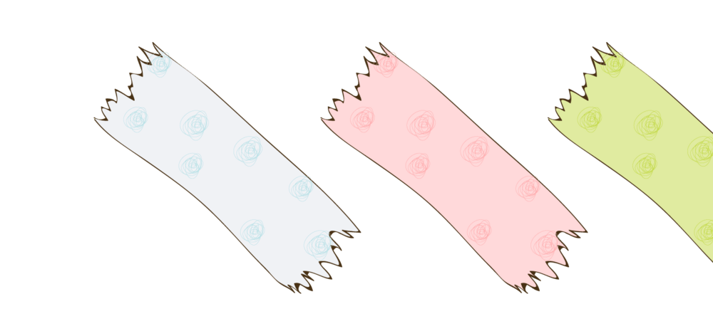 卡通粉色纸条造型边框