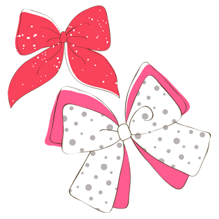 卡通可爱蝴蝶结