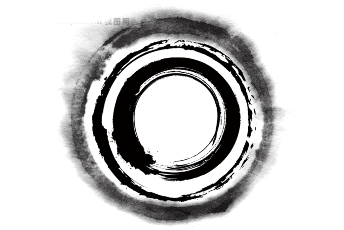 圆形水墨圈