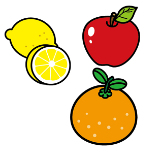 苹果pngpsd2000*2000夏季食物手绘柠檬和勺子pngpsd2000*2000手绘卡通