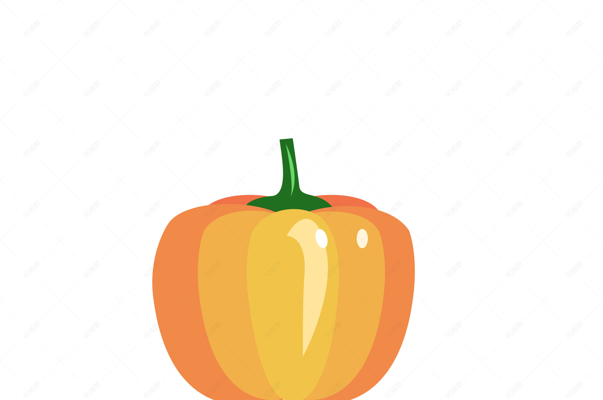 小清新唯美蔬菜之橙色南瓜