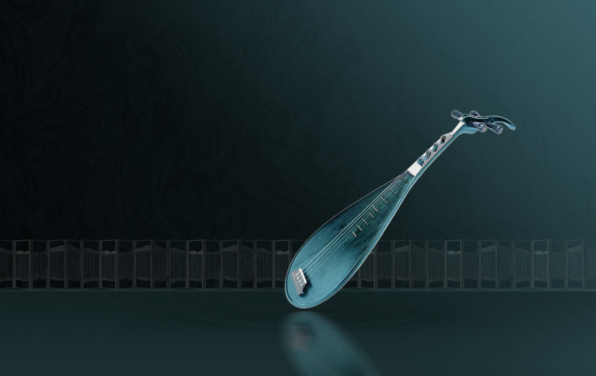 古典典雅乐器传统复古中国风背景