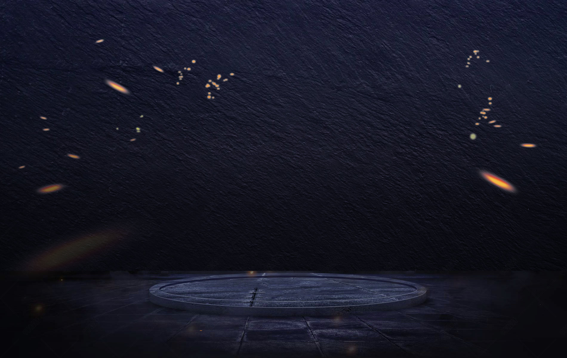 炫酷黑色火星质感舞台背景