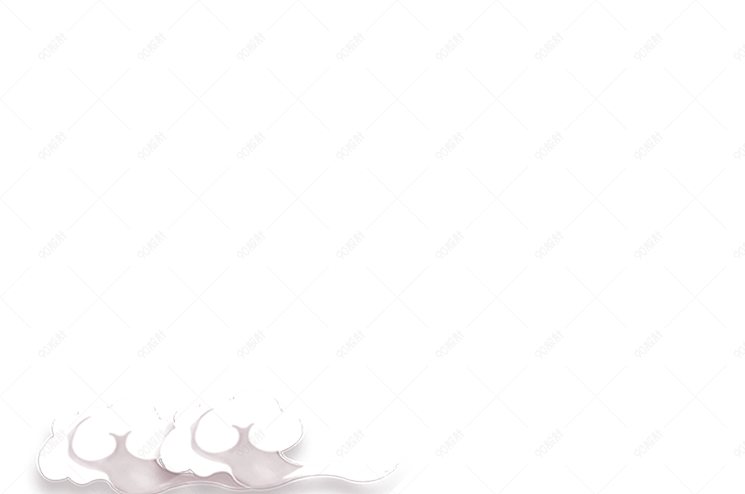 中国风红色喜庆祥云底纹png素材