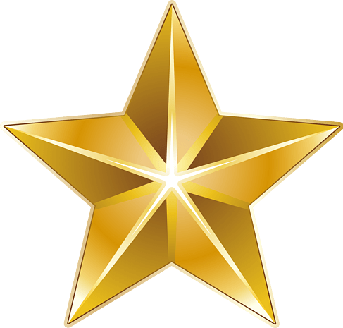 卡通星星彩色五角星海报png素材