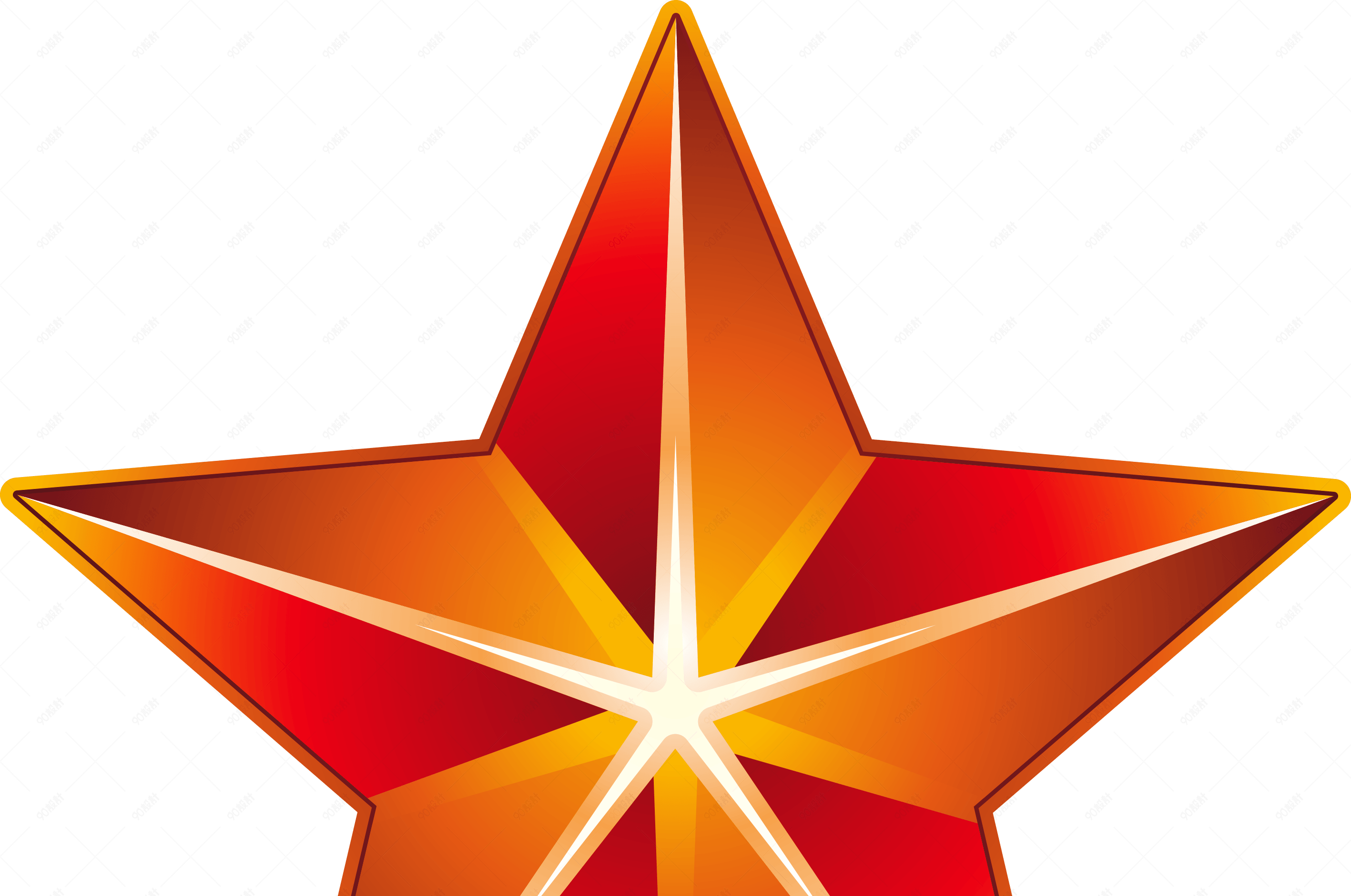 卡通星星彩色五角星海报png素材