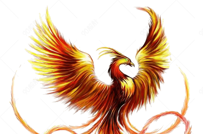 火凤凰卡通凤凰海报png