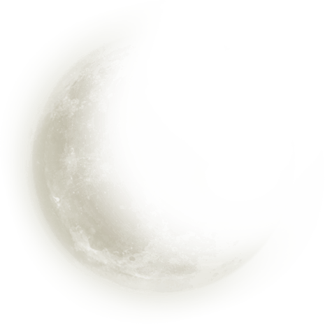 手绘月亮装饰png元素