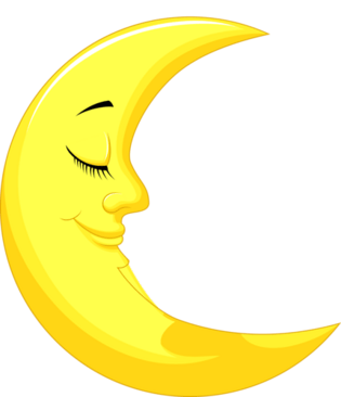 手绘月亮装饰png元素