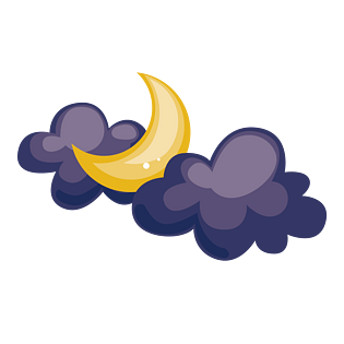 月亮装饰png元素pngpsd2000*2000紫色祥云装饰pngpsd2000*2000卡通