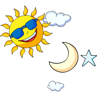 卡通月亮png元素