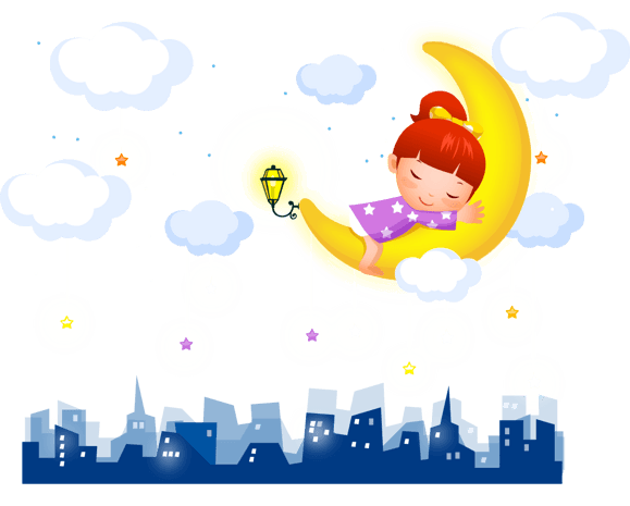 卡通月亮png元素