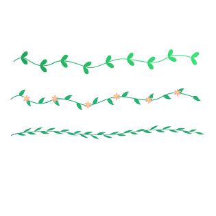小清新分隔线植物间隔线绿色分隔线