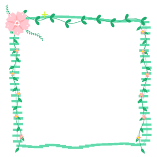 卡通春天小清新不规则边框