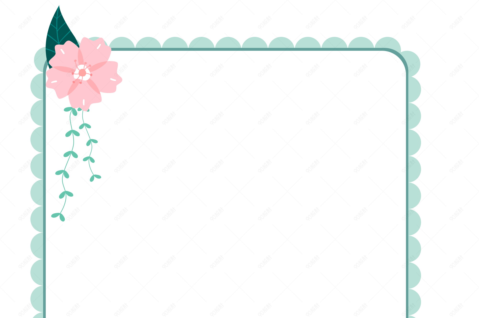 春天小清新卡通可爱边框