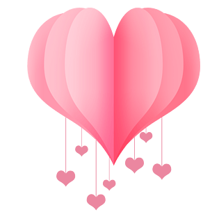 520情人节浪漫粉色爱心免抠素材